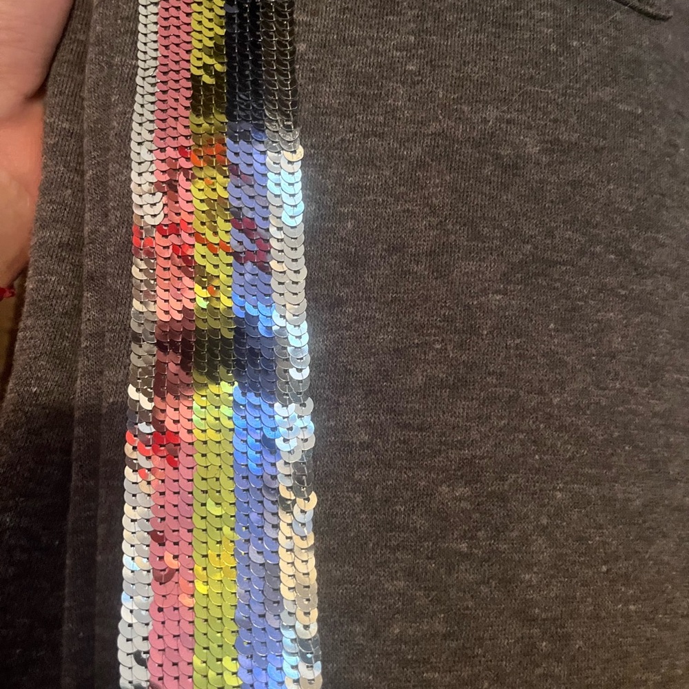 Women’s Gray Joggers with Rainbow Stripes BEBE